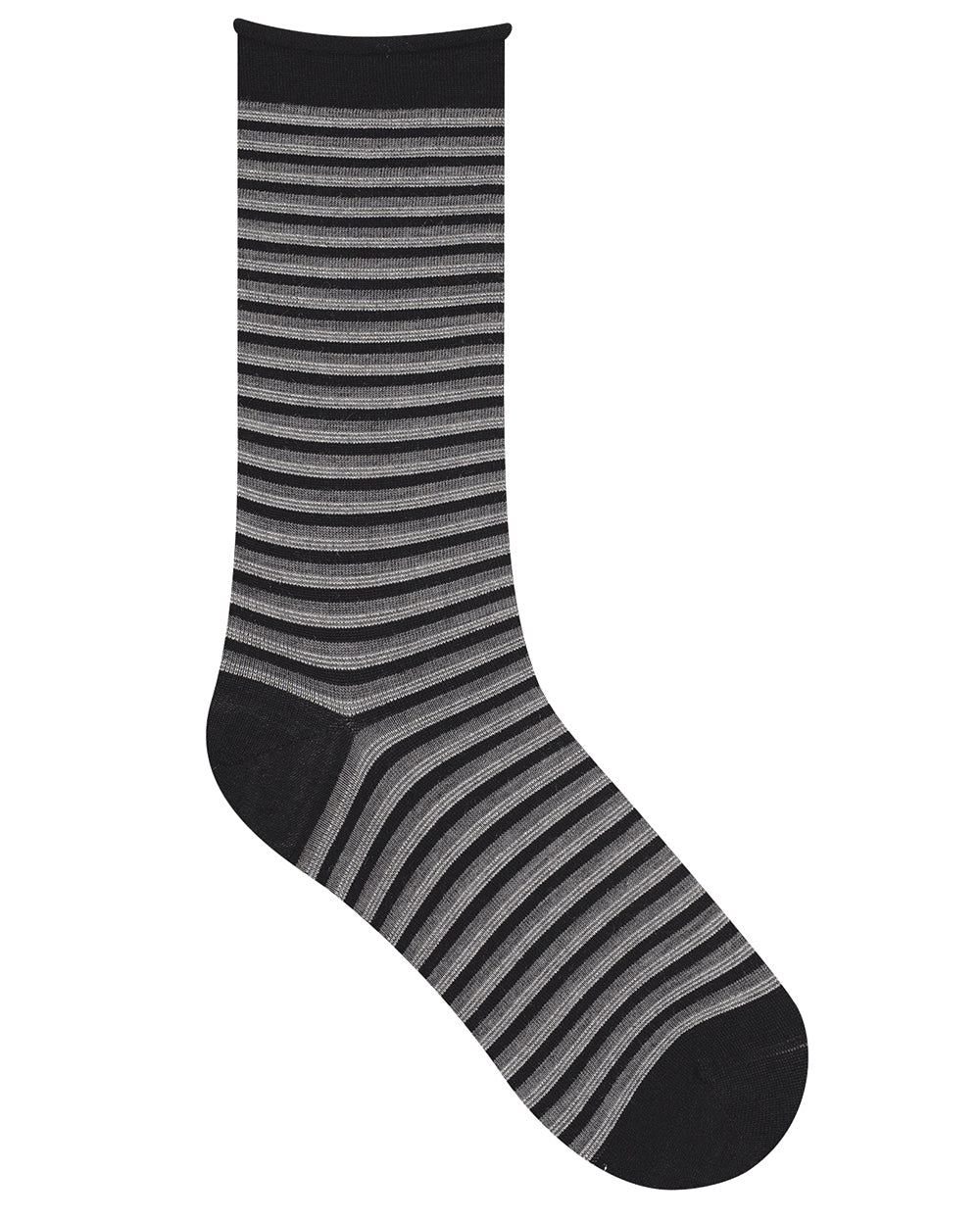 Röndóttir tískusokkar með glimmer - Fine Wool Stripes glimmer sokkar - Bleuforêt