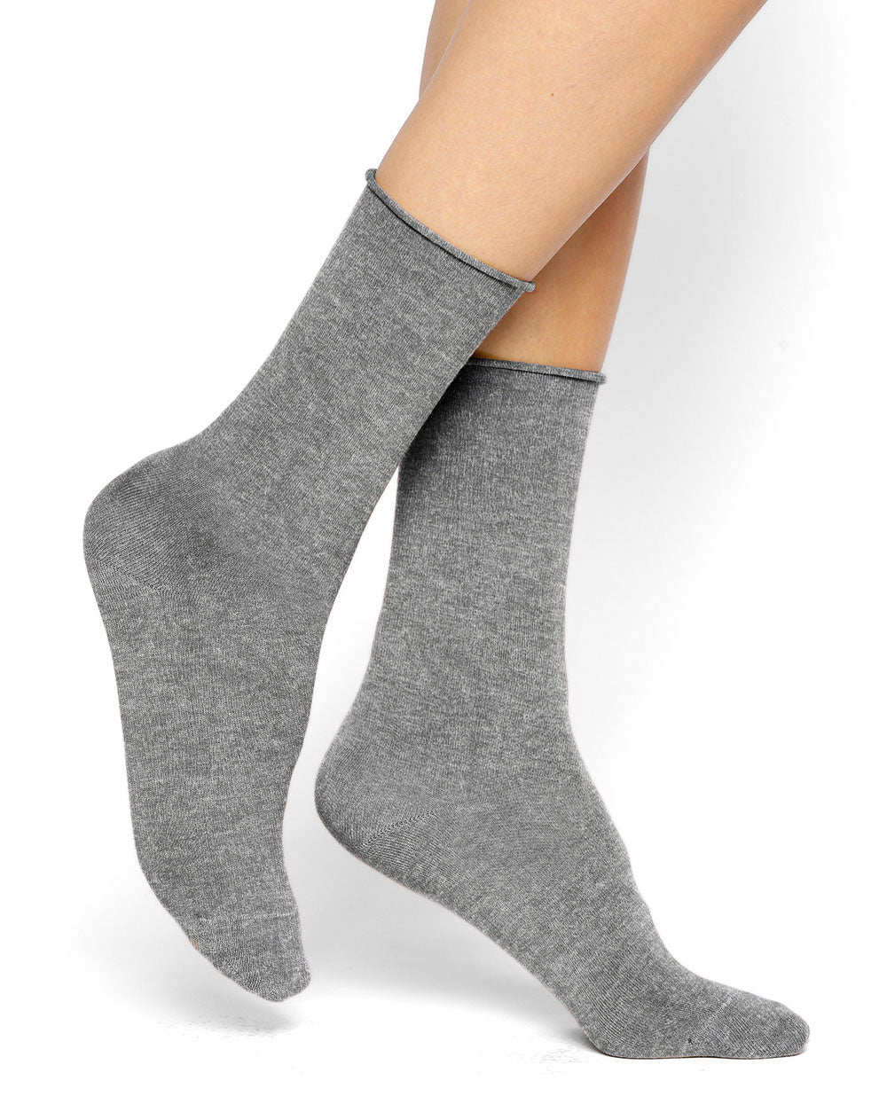 Roll-Top Pure Cotton Sokkar - Bleuforêt