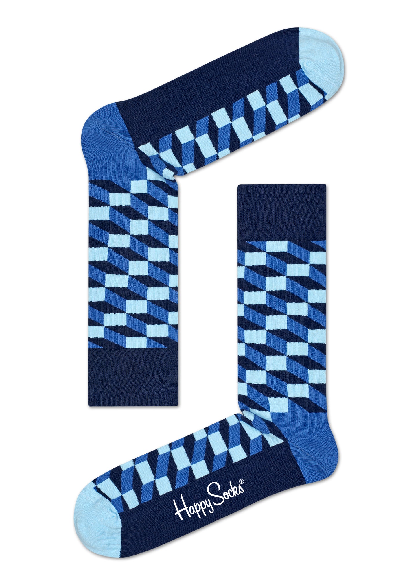 Filled Optic Bláir sokkar - Happy Socks
