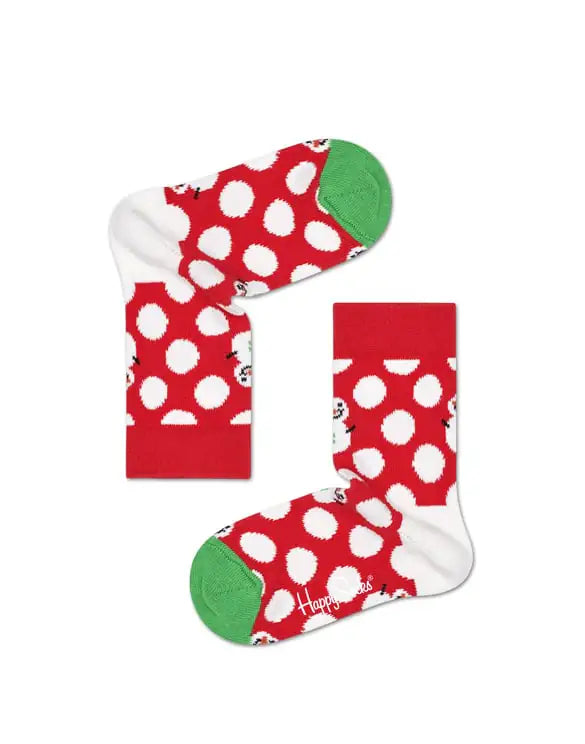 Kids Big Dot Snowman - Jólasokkar - Happy Socks