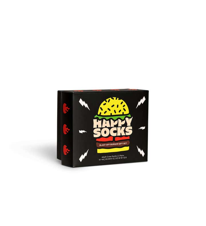Gjafabox - Blast of Burger (2 pör) Happy Socks