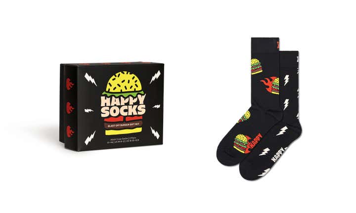 Gjafabox - Blast of Burger (2 pör) Happy Socks