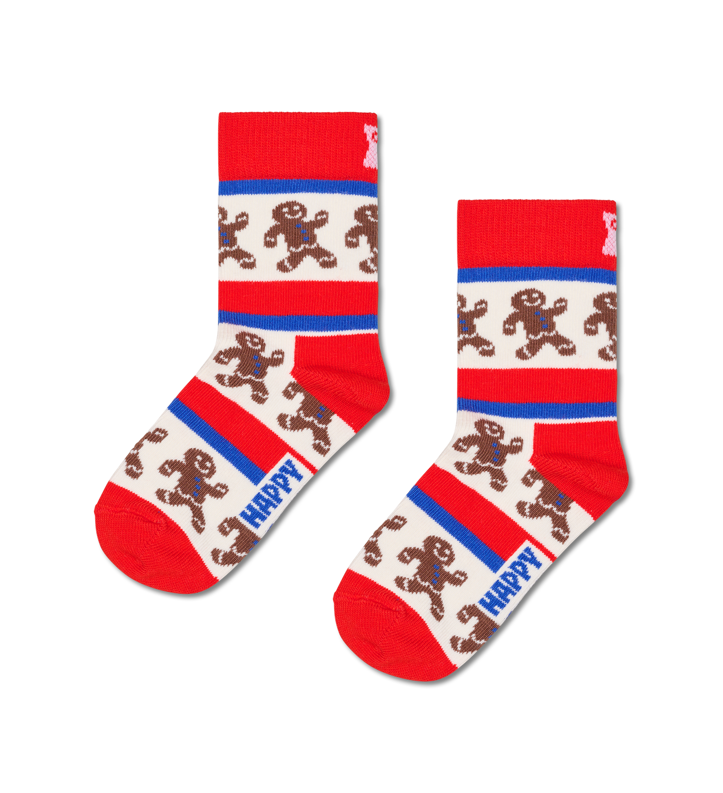 Kids Gingerbread stripe- Jólasokkar - Happy Socks