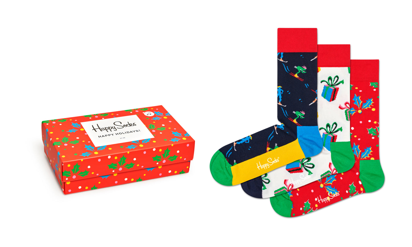Gjafabox - Jólasokkar (3 Pör) Happy Socks