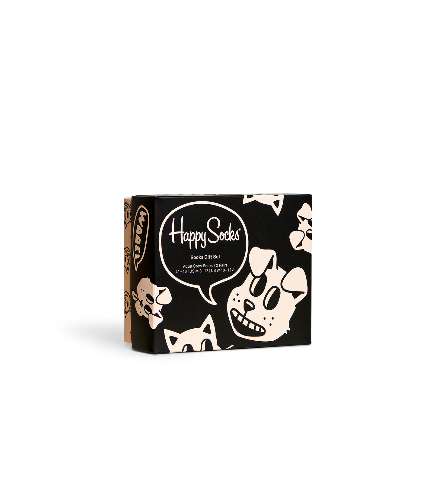 Gjafabox - Svart/Hvítt Hundur og Köttur (2 pör) Happy Socks