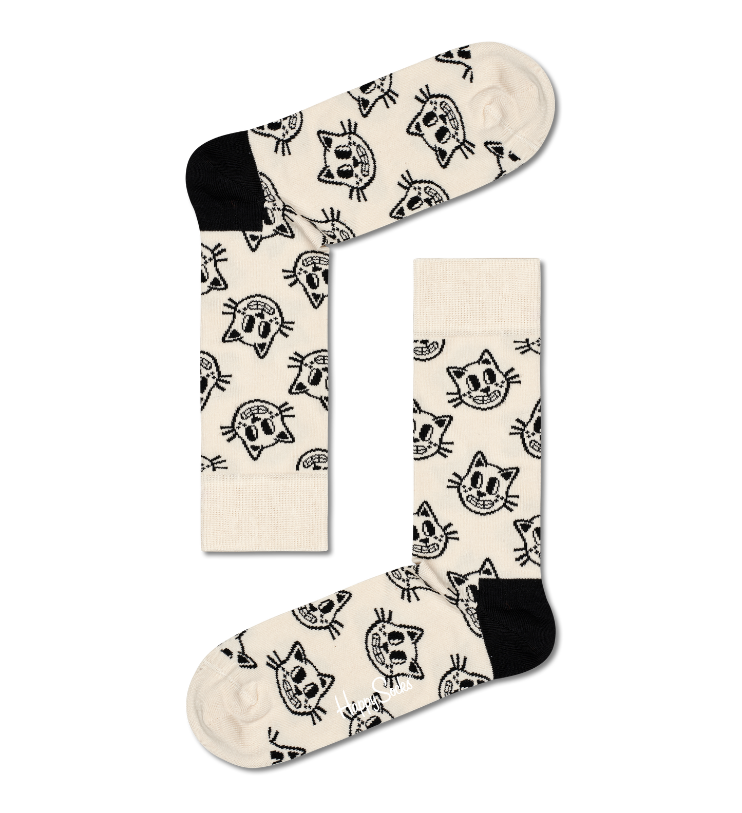 Gjafabox - Svart/Hvítt Hundur og Köttur (2 pör) Happy Socks