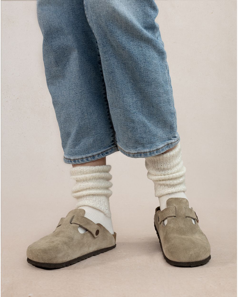 Cachemire sokkar/ með glimmerþræði - Bleuforêt