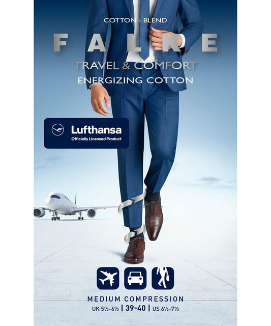 Flugsokkar Herra - Falke Travel og Comfort (Bómull)
