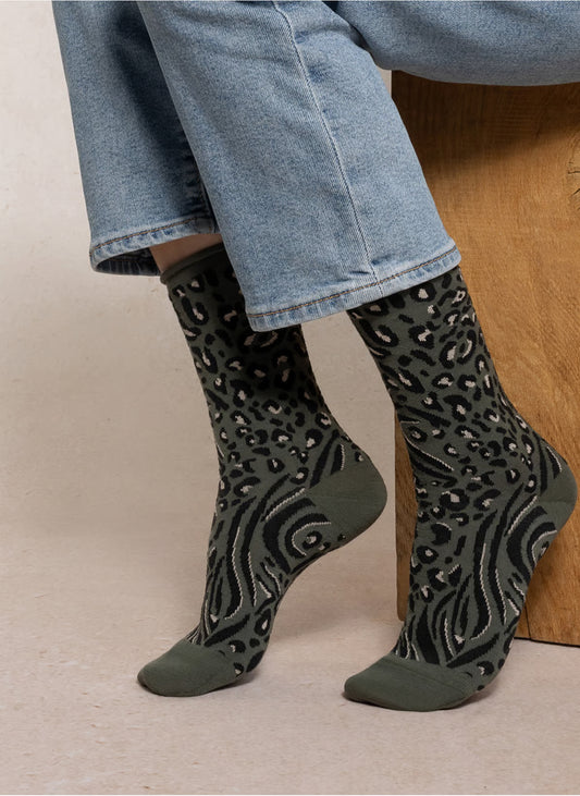 Fine Wool, Dýramunstur sokkar - Bleuforêt