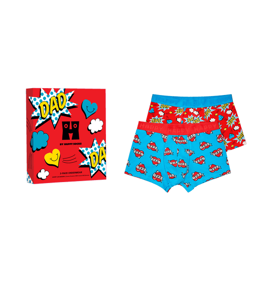 Gjafabox - 2 pakk DAD Boxers  - Happy Socks