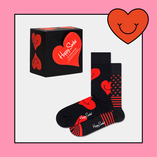Gjafabox - I heart you (2 pör) Happy Socks