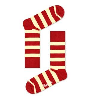 Stripe rauðir og ljósir - Happy Socks
