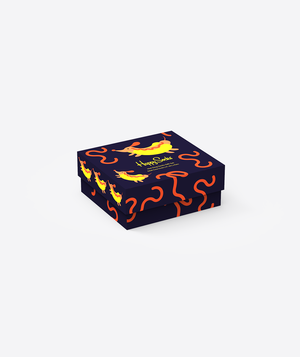 Gjafabox - Hot Dog (2 pör) Happy Socks