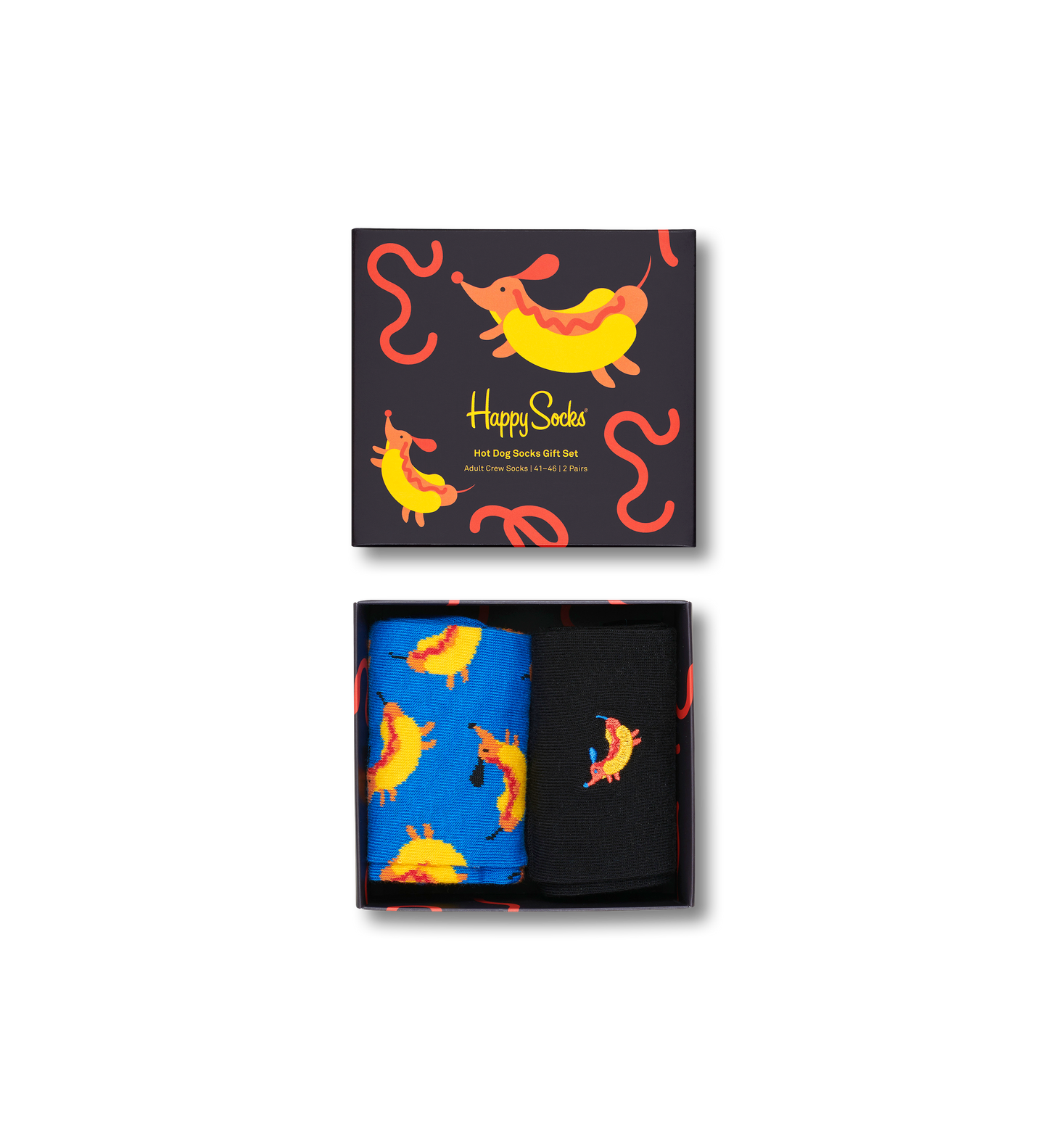 Gjafabox - Hot Dog (2 pör) Happy Socks