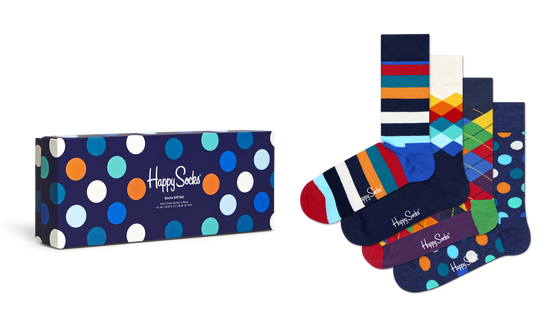 Gjafabox - Multi-color, doppótt (4 pör) Happy Socks