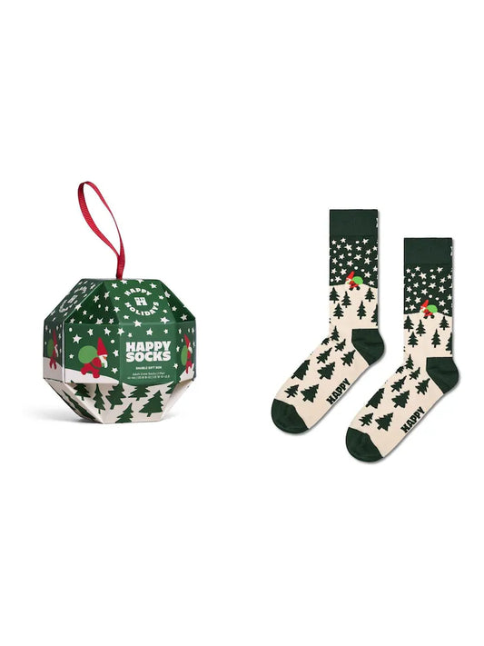 Gjafabox - Jólakúla  Snow Glope(1 Par) Happy Socks
