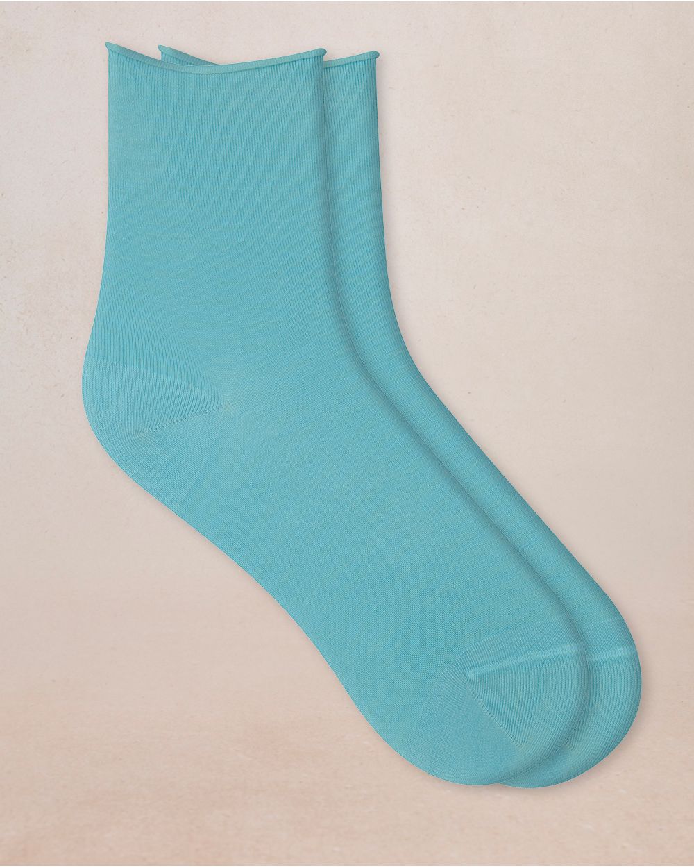 Roll-Top Velvet Cotton Sokkar - Bleuforêt