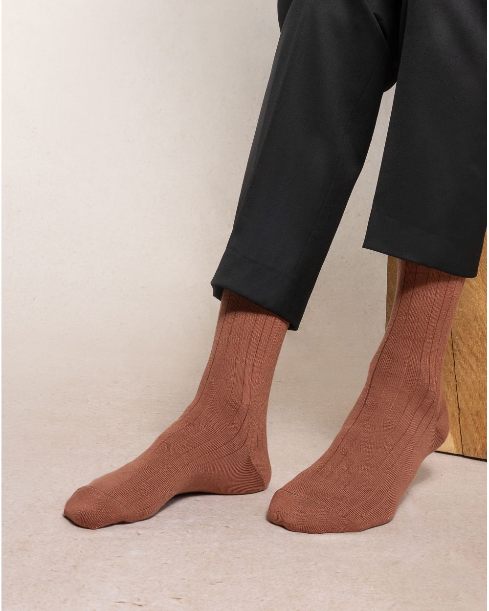 Rifflaðir Herra Merino ullar Sokkar - Bleuforet