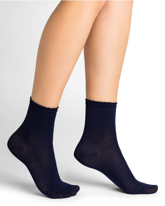 Ókkla sokkar með blúndu kanti- Bleuforêt