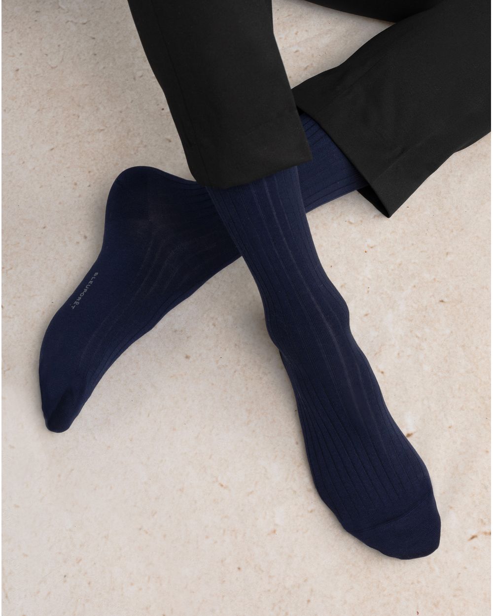 Hágæða Bómullar herra sokkar - Ribbed - BLEUFORÊT