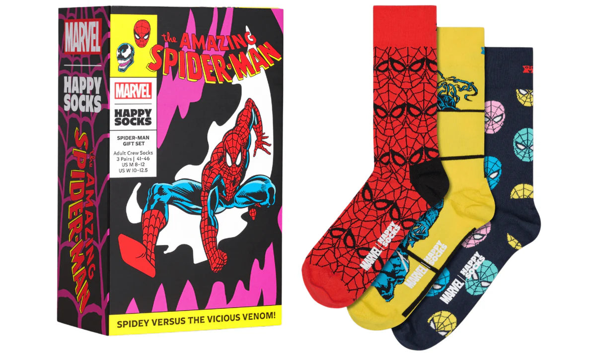 Gjafabox - Marvel/Spider Man 3 stk - Happy Socks